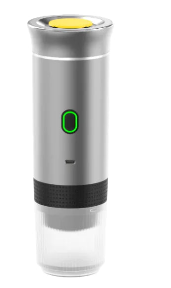 BrewGo Portable Capsule Coffee Maker - 15 Bar Electric Espresso Machine for Travel & Camping