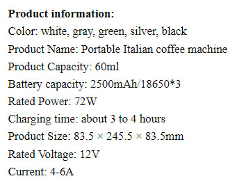 BrewGo Portable Capsule Coffee Maker - 15 Bar Electric Espresso Machine for Travel & Camping