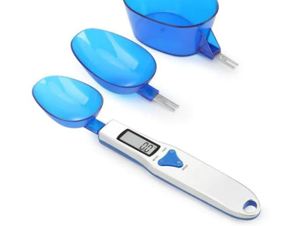 High-Precision Digital Measuring Spoon Scale - Electronic Gram Scale with 3 Interchangeable Spoons